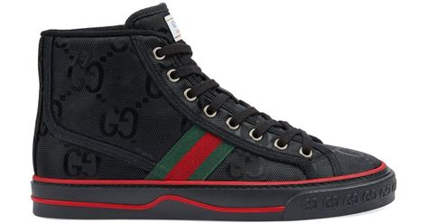 gucci black womens tennis shoes|gucci 1977 tennis shoes women's.